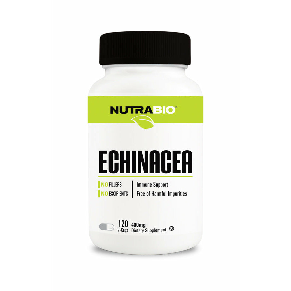 NutraBio Echinacea (400mg) - 120 Vegetable Capsules