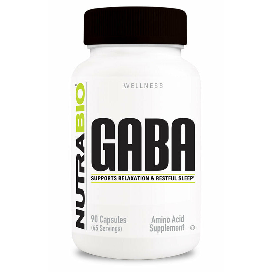NutraBio GABA (500mg) - 150 Vegetable Capsules