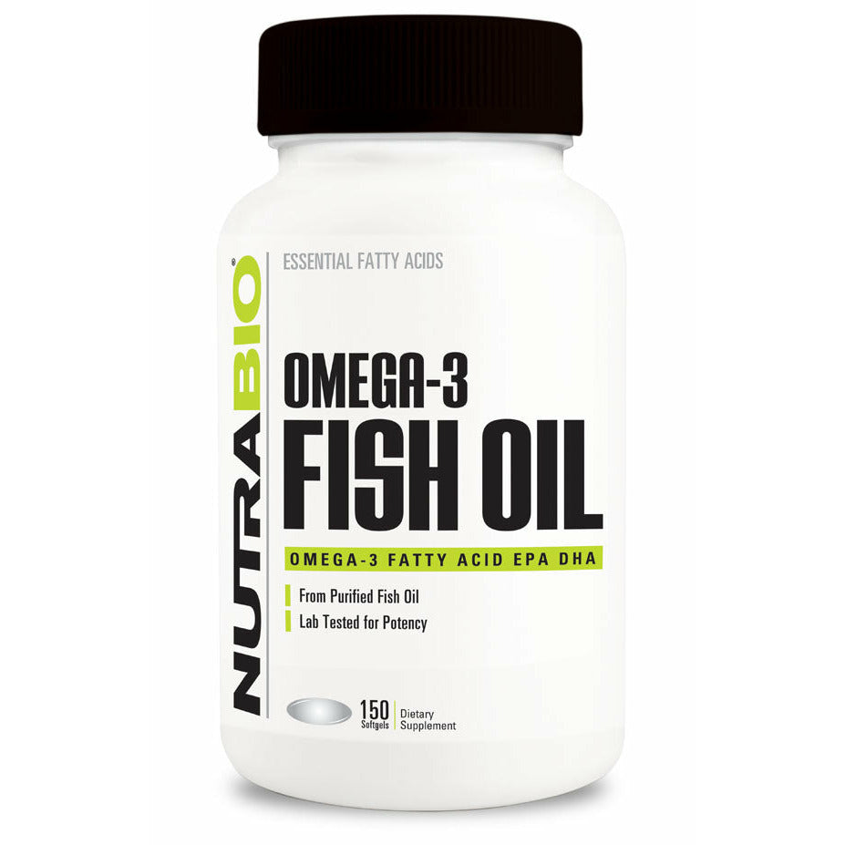NutraBio Omega 3 Fish Oil 150 Softgels