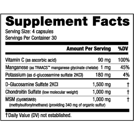 NutraBio Glucosamine OptiMSM