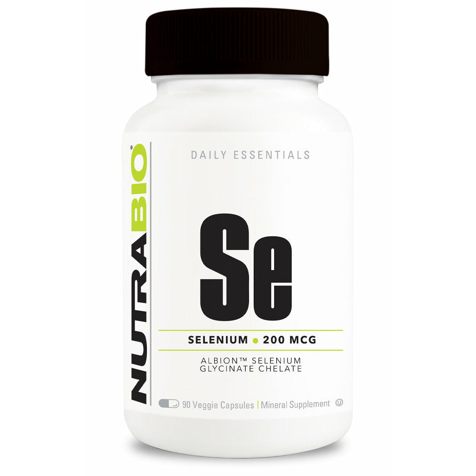 NutraBio Selenium (200mcg) - 90 Vegetable Capsules