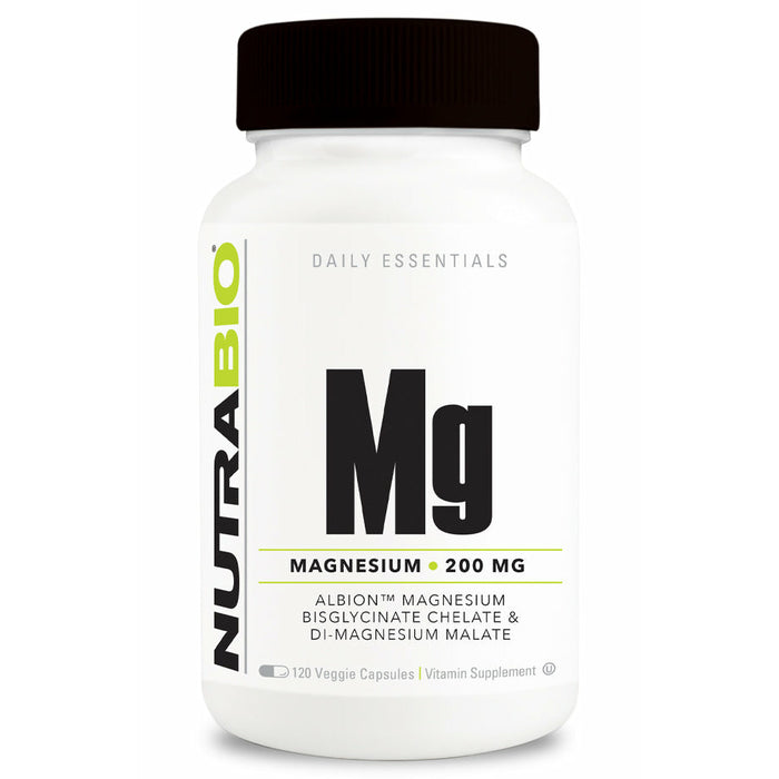 NutraBio Reacted Magnesium - 120 Vegetable Capsules