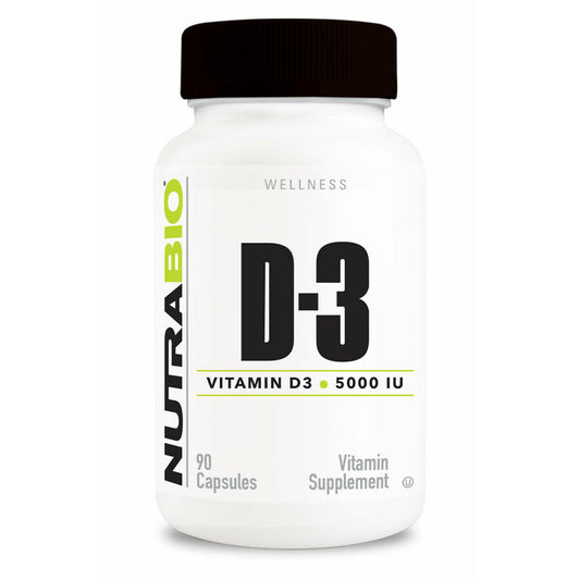 NutraBio Vitamin D3 5000 IU 90 Count